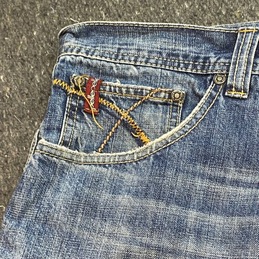 Pelle Pelle Baggy Jeans Sz 40 Mens Blue Streetwear Wide Leg Marc Buchanan